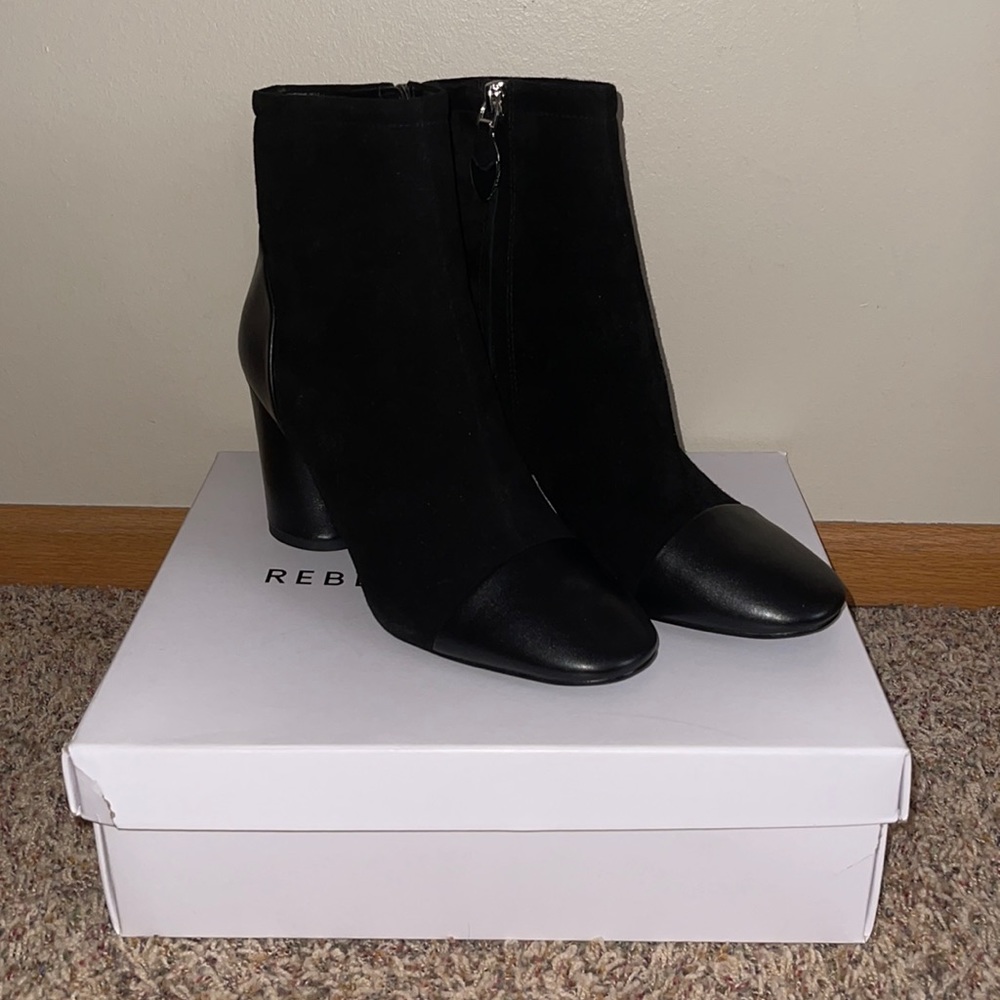 NEW Rebecca Minkoff Suede/Shiny Boots